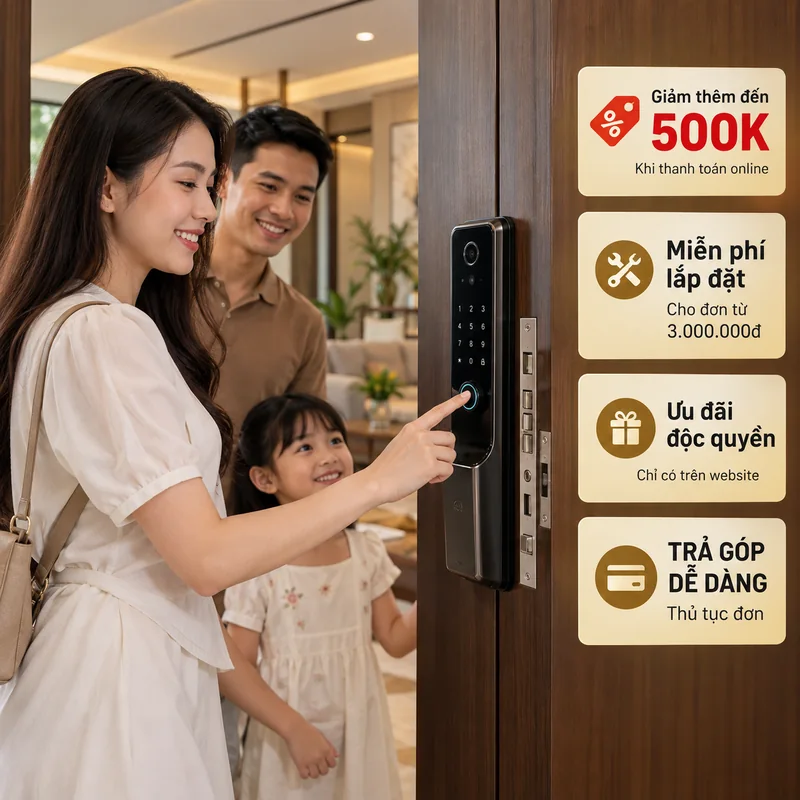 Giảm thêm đến 500K Khi thanh toán online Miễn phí lắp đặt Cho đơn từ 3.000.000đ Ưu đãi độc quyền Chỉ có trên website TRẢ GÓP DỄ DÀNG Thủ tục đơn